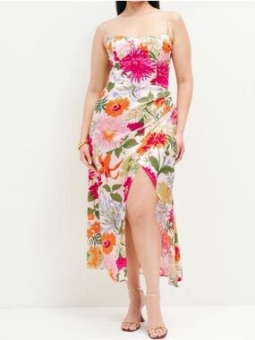 Reformation Marguerite Silk Dress in Fabrizia